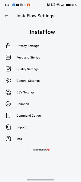 Screenshot of Insta Flow download page